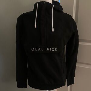 Black Qualtrics mixed media Hoodie